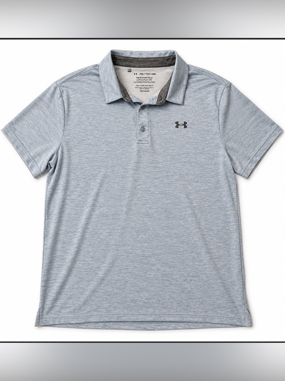 Under Armour Men's Heather Light Teal Polo